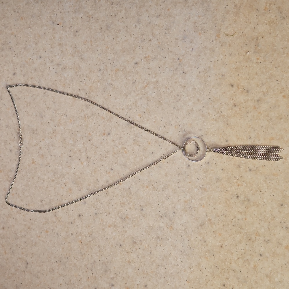 Elegant Silver Tassel Necklace